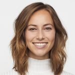 portrait of young happy woman